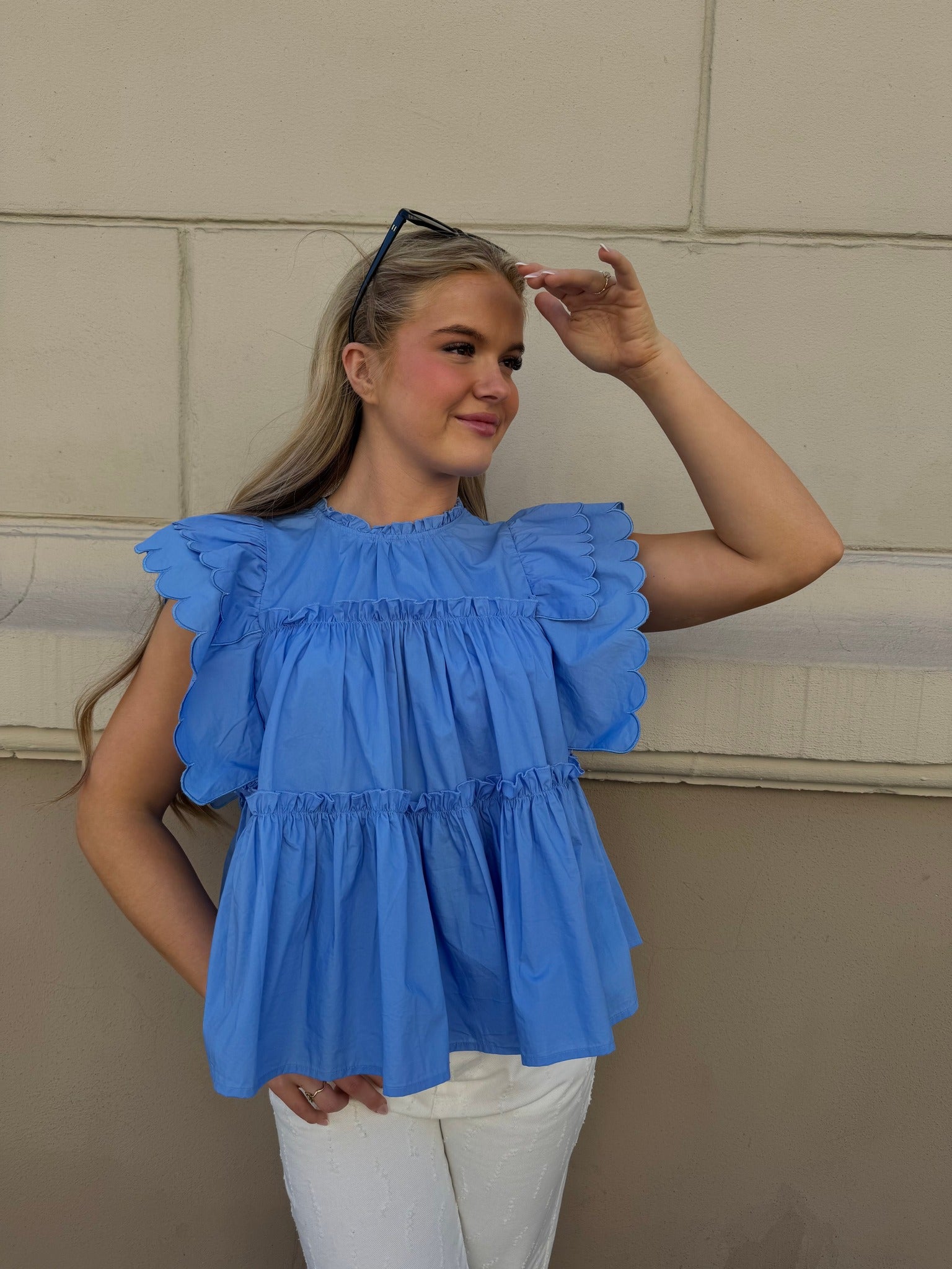 OBJHOPE Top - Cornflower Blue